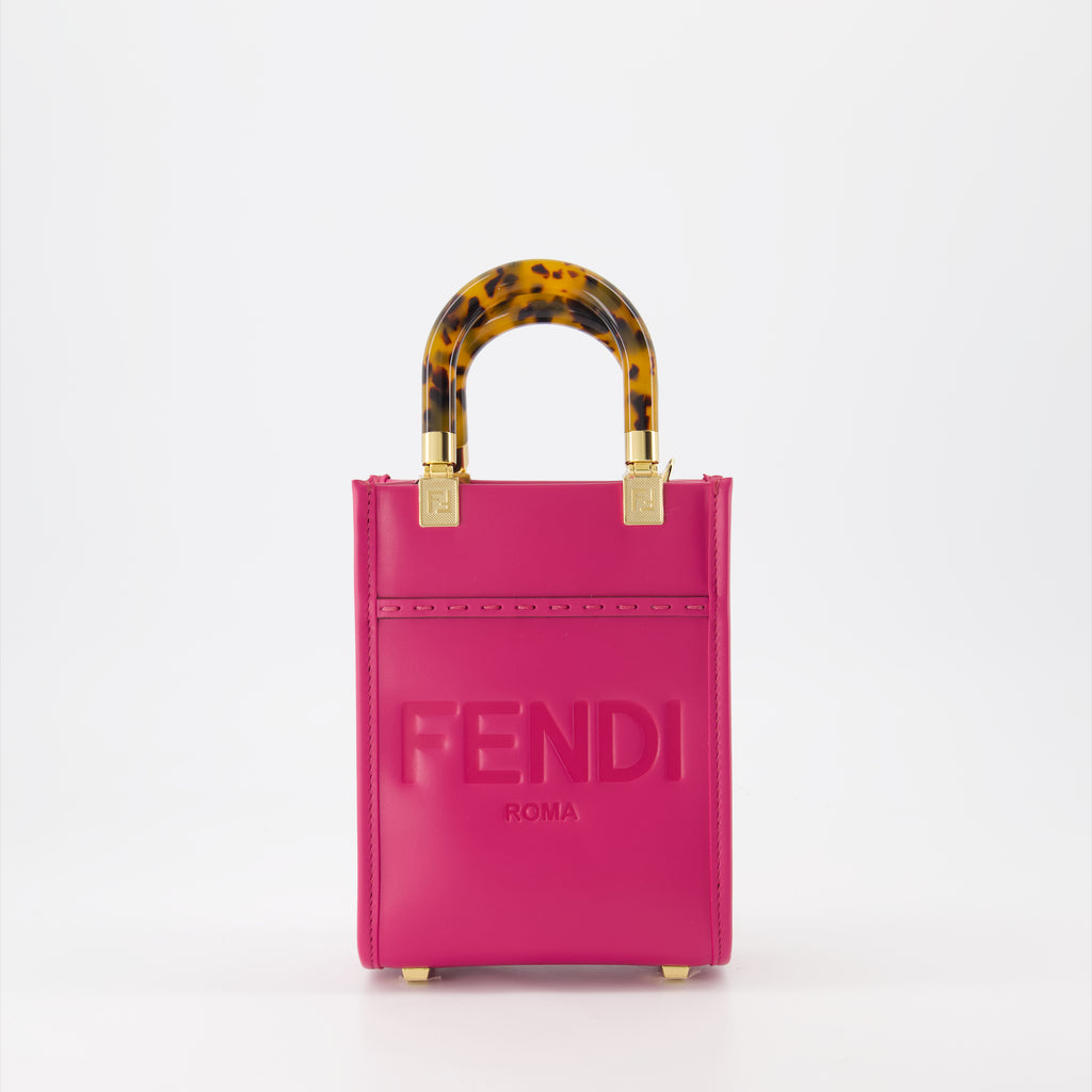 Sacs cabas Sac Shopping Sunshine Fendi Rose Femme