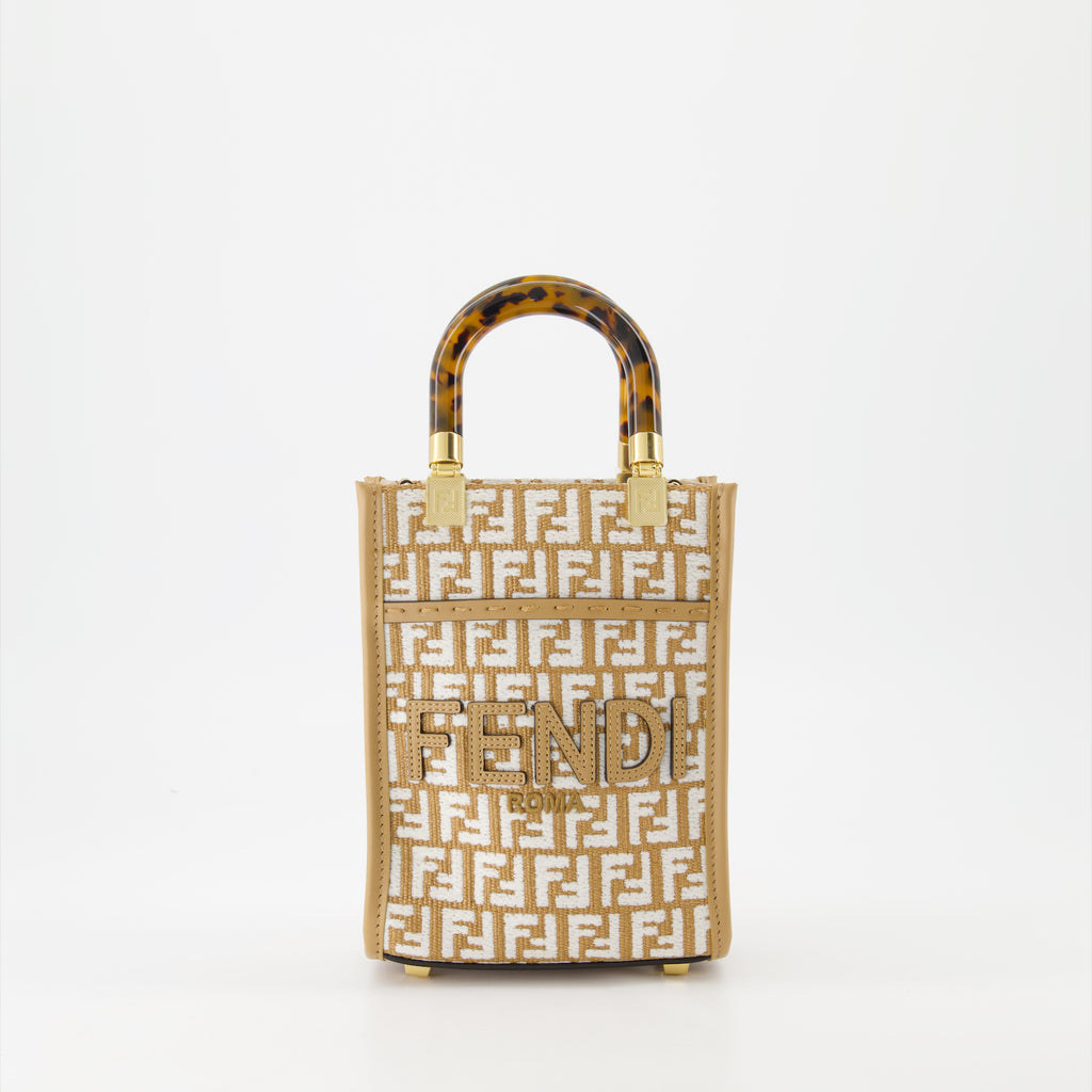 Sacs cabas Sac Shopping Sunshine Fendi Beige Femme