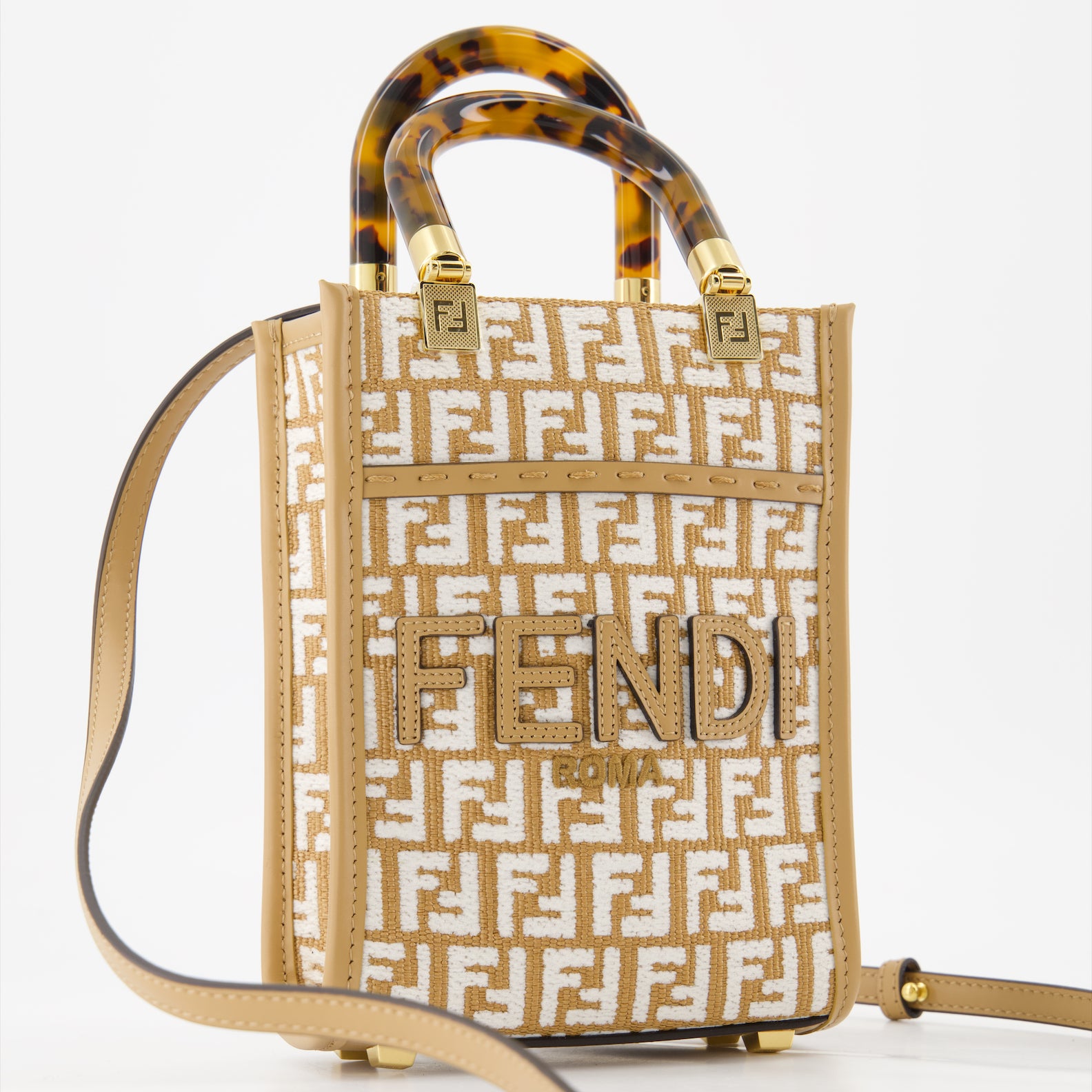 Sacs cabas Sac Shopping Sunshine Fendi Beige Femme