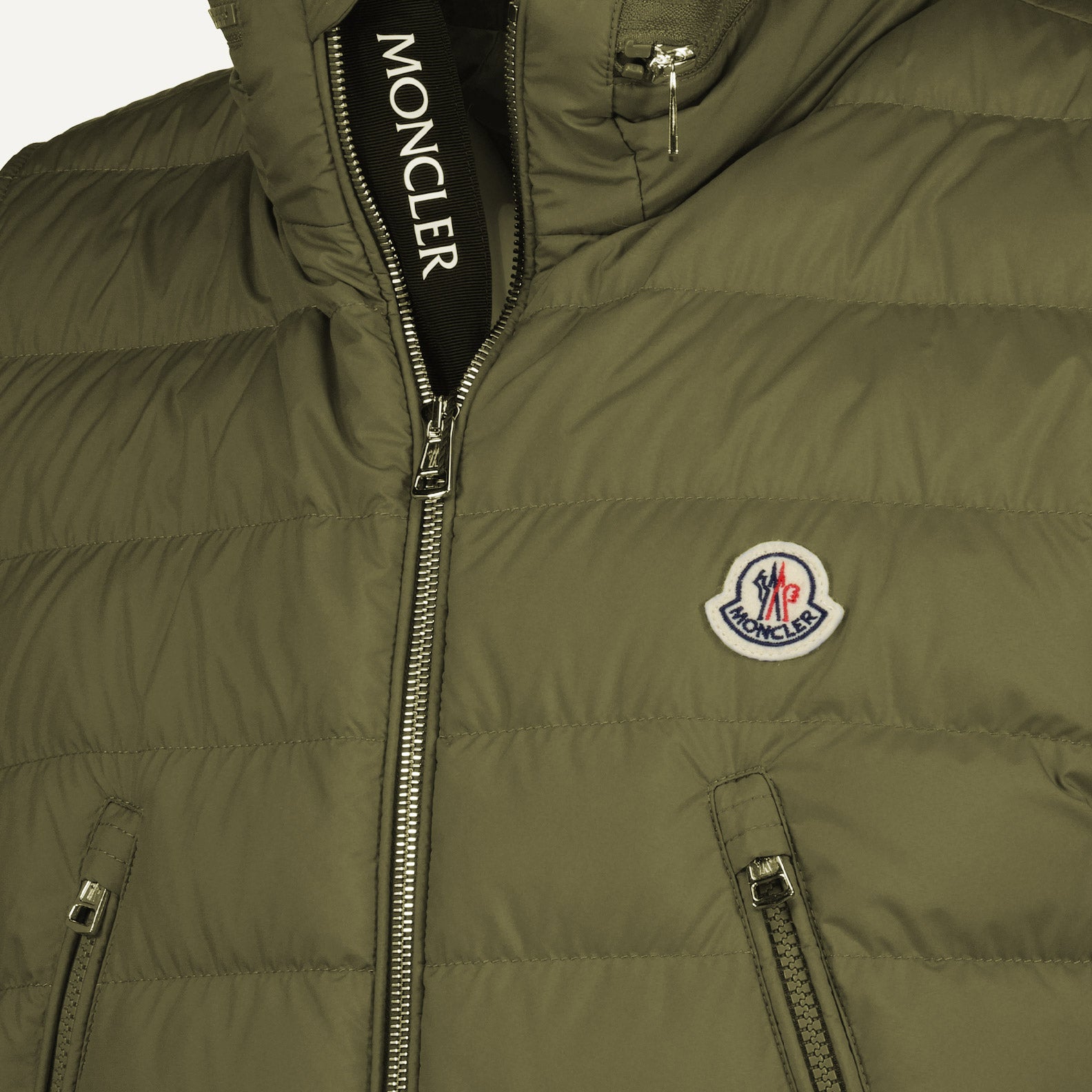 재킷 Veste Albyt Moncler 카키색 옷감 Homme