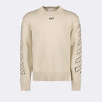 ニットウェア ステッチアローセーター Off-White ベージュ 男