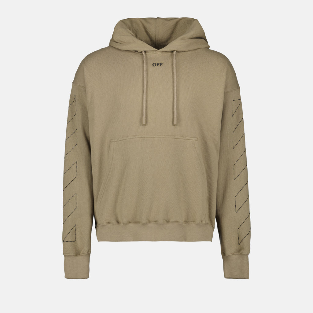 Sweatshirts Sweat à capuche Off Stitch Off-White Beige Homme