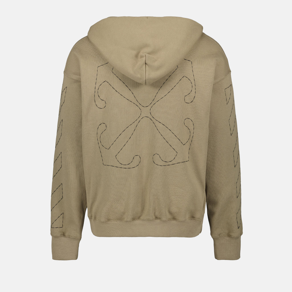 Sweatshirts Sweat à capuche Off Stitch Off-White Beige Homme