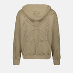 Sweatshirts Sweat à capuche Off Stitch Off-White Beige Homme