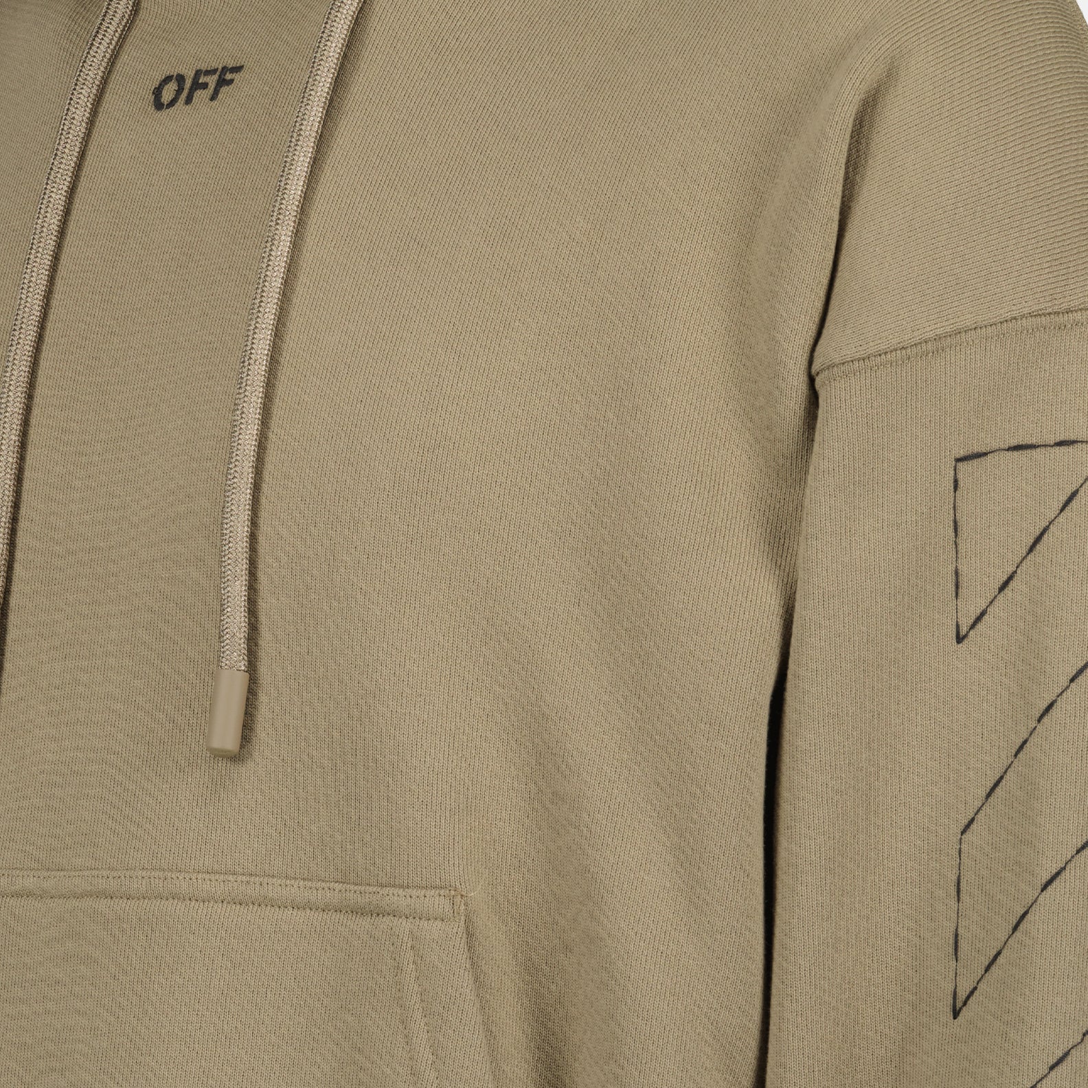 Sweatshirts Sweat à capuche Off Stitch Off-White Beige Homme
