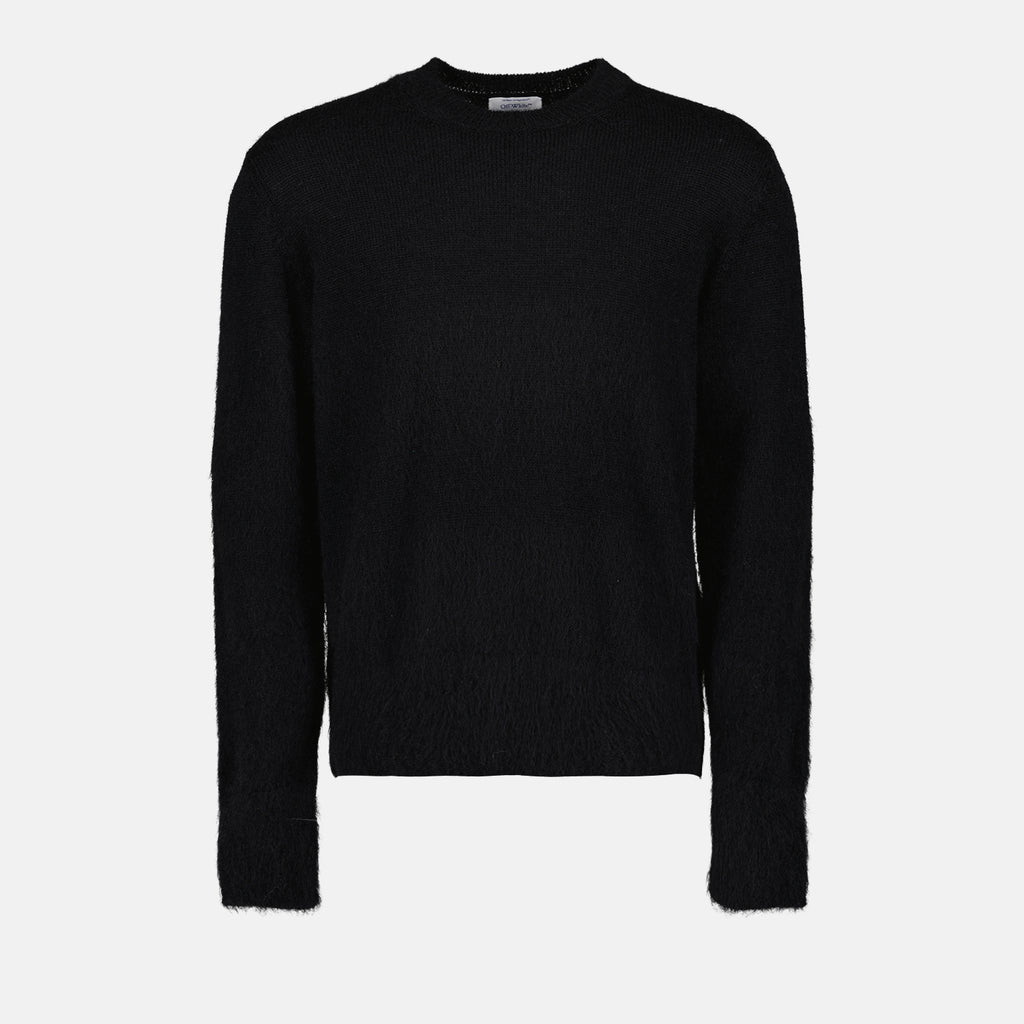 Maille Pull Arrow en mohair Off-White Noir Homme