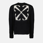 Maille Pull Arrow en mohair Off-White Noir Homme