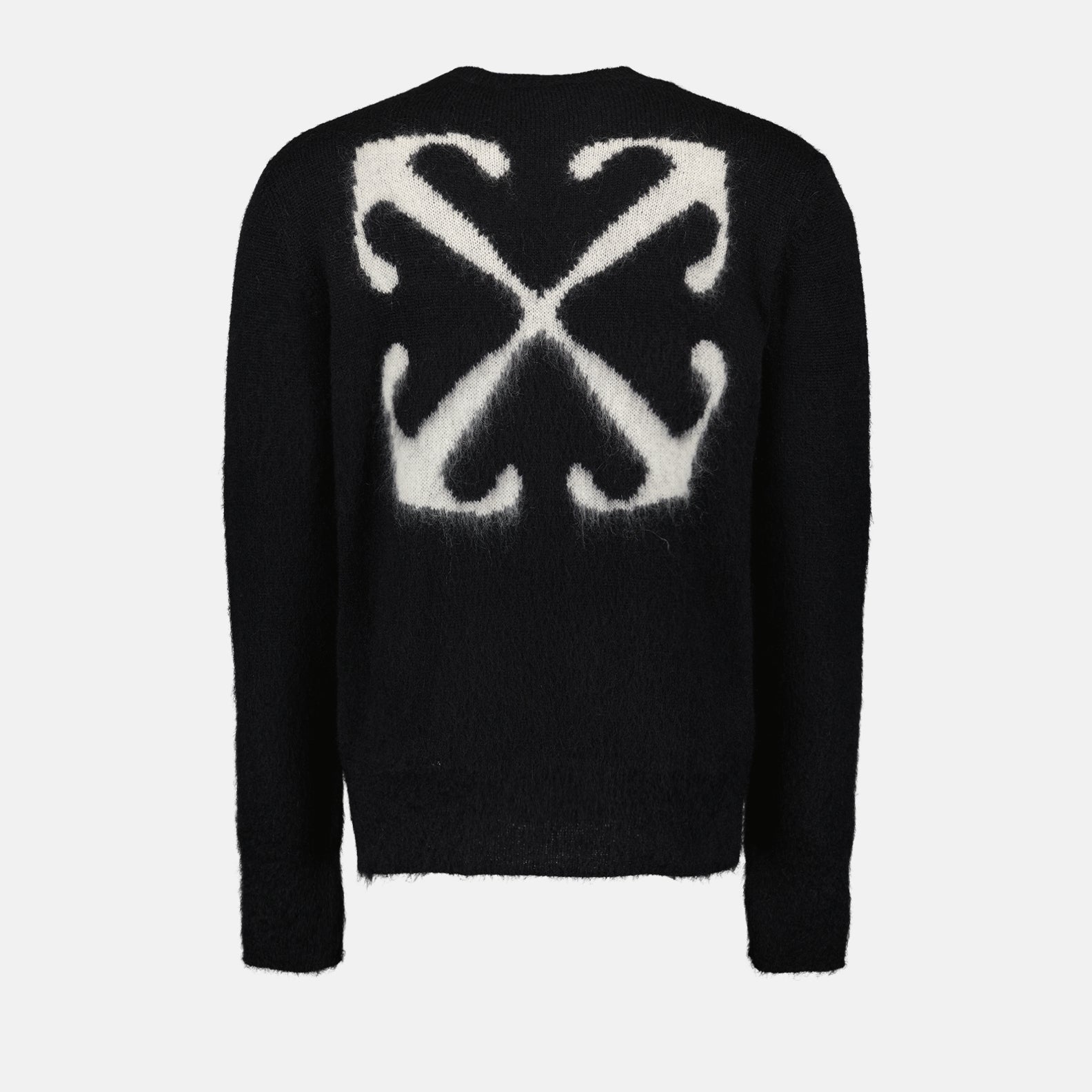Maille Pull Arrow en mohair Off-White Noir Homme