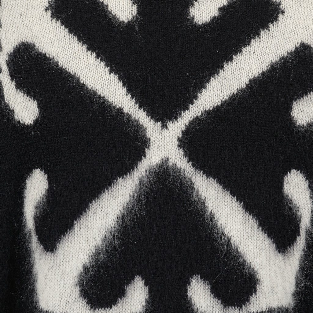 Maille Pull Arrow en mohair Off-White Noir Homme