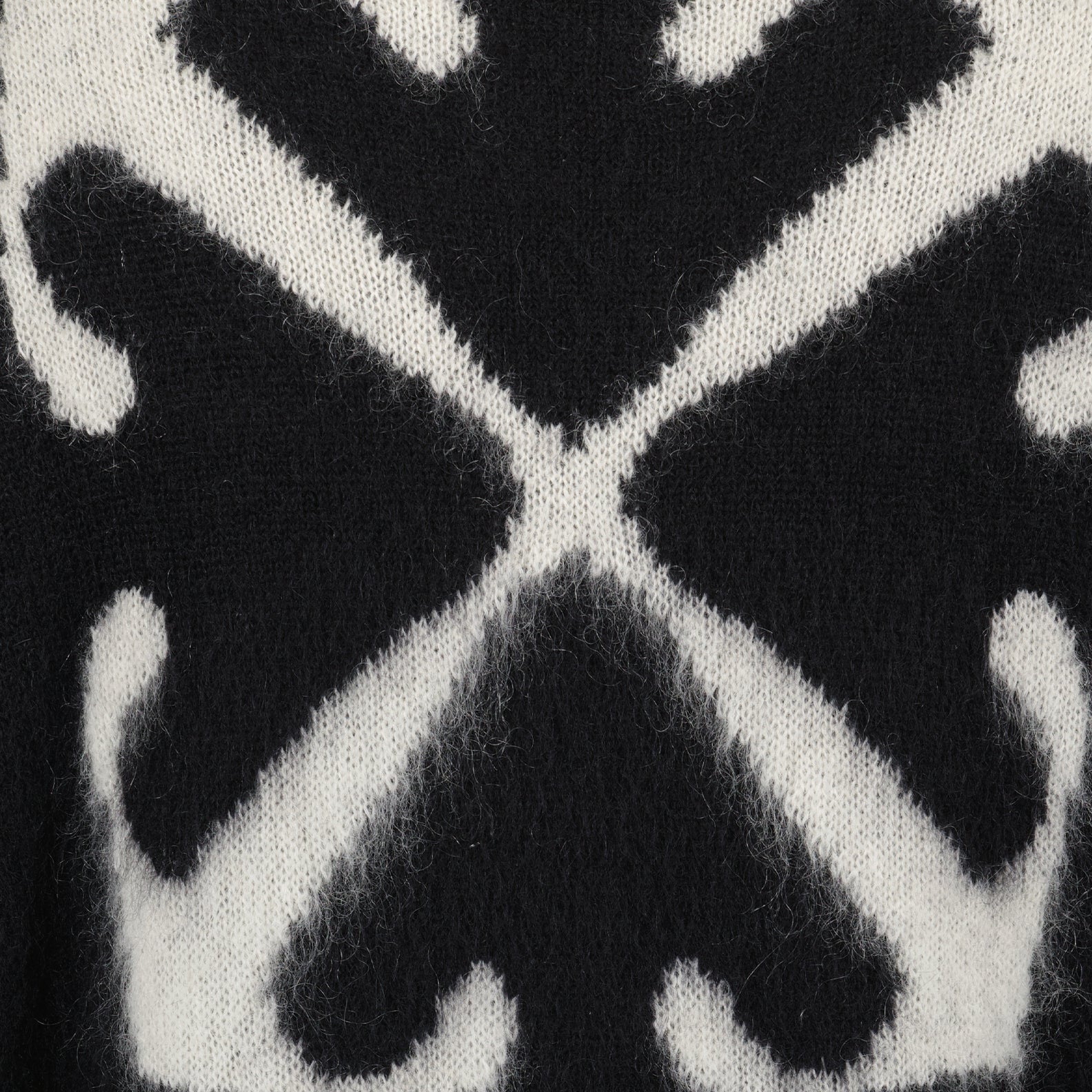Maille Pull Arrow en mohair Off-White Noir Homme