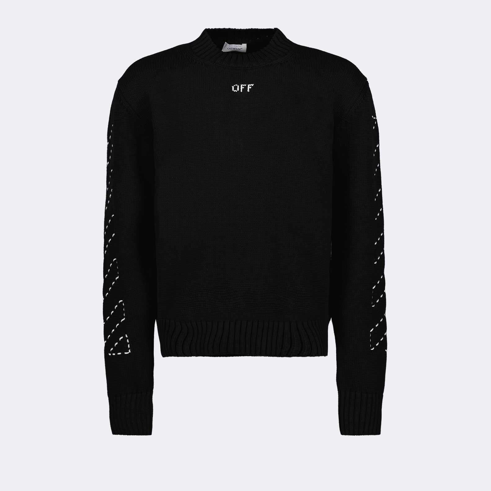 니트웨어 풀 스티치 애로우 Off-White 검은색 Homme