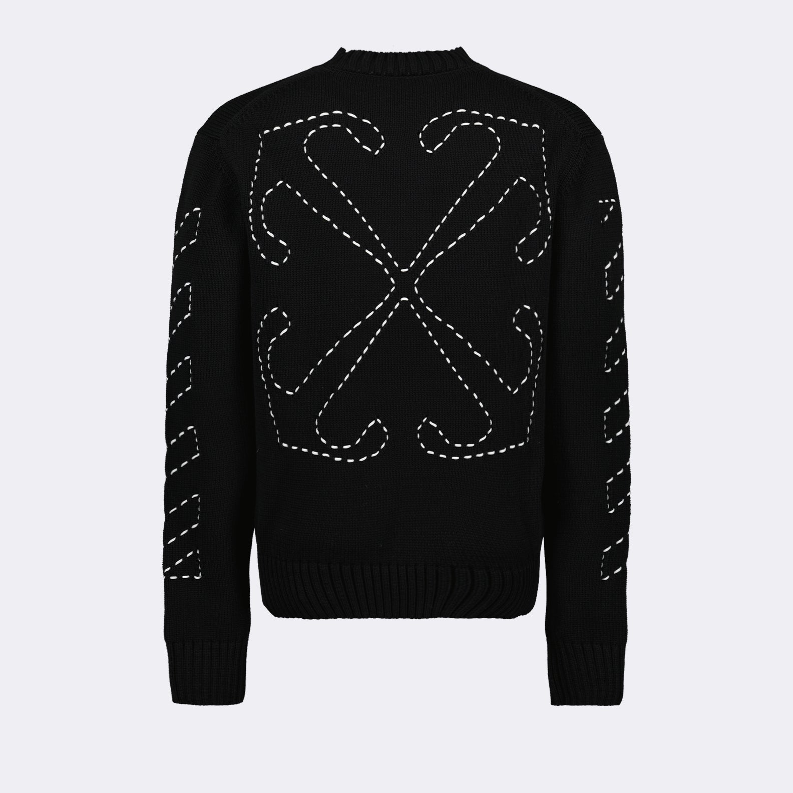 니트웨어 풀 스티치 애로우 Off-White 검은색 Homme