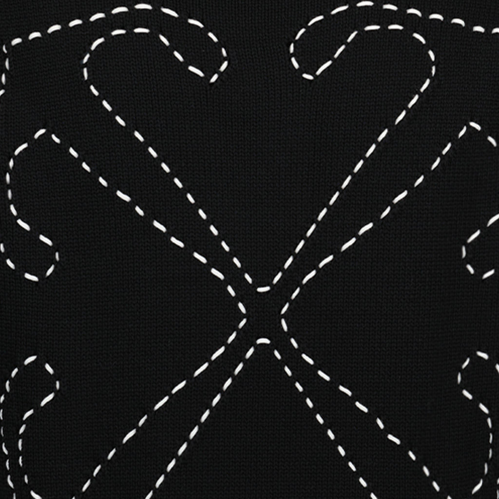 Strickwaren Pull Stitch Arrow Off-White Schwarz Homme