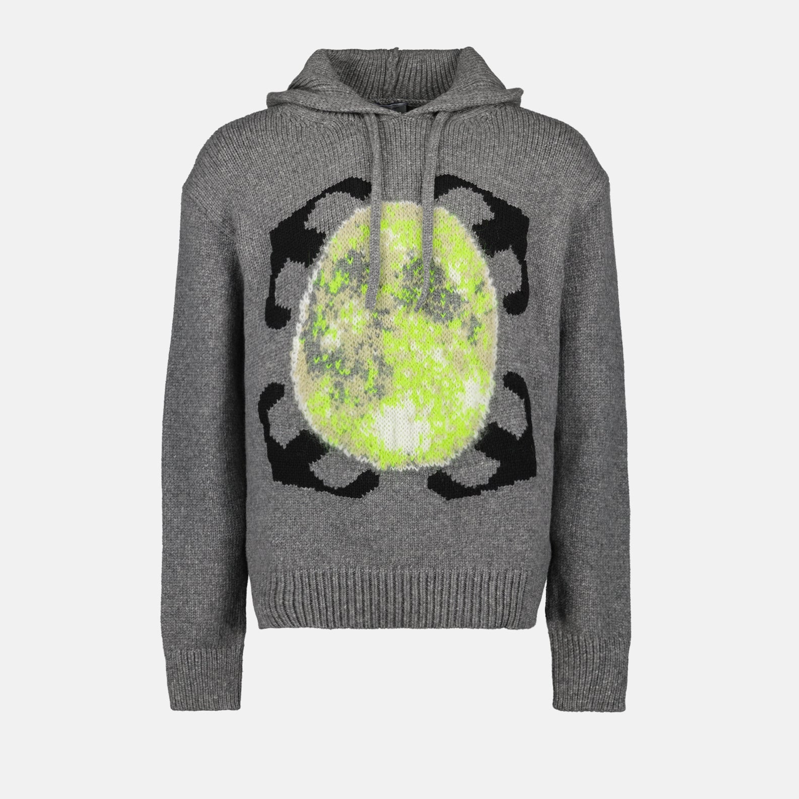 Maille Pull à capuche Arrow Moon Off-White Gris Homme