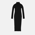 드레스 Robe Off Stamp Off-White 검은색 Femme