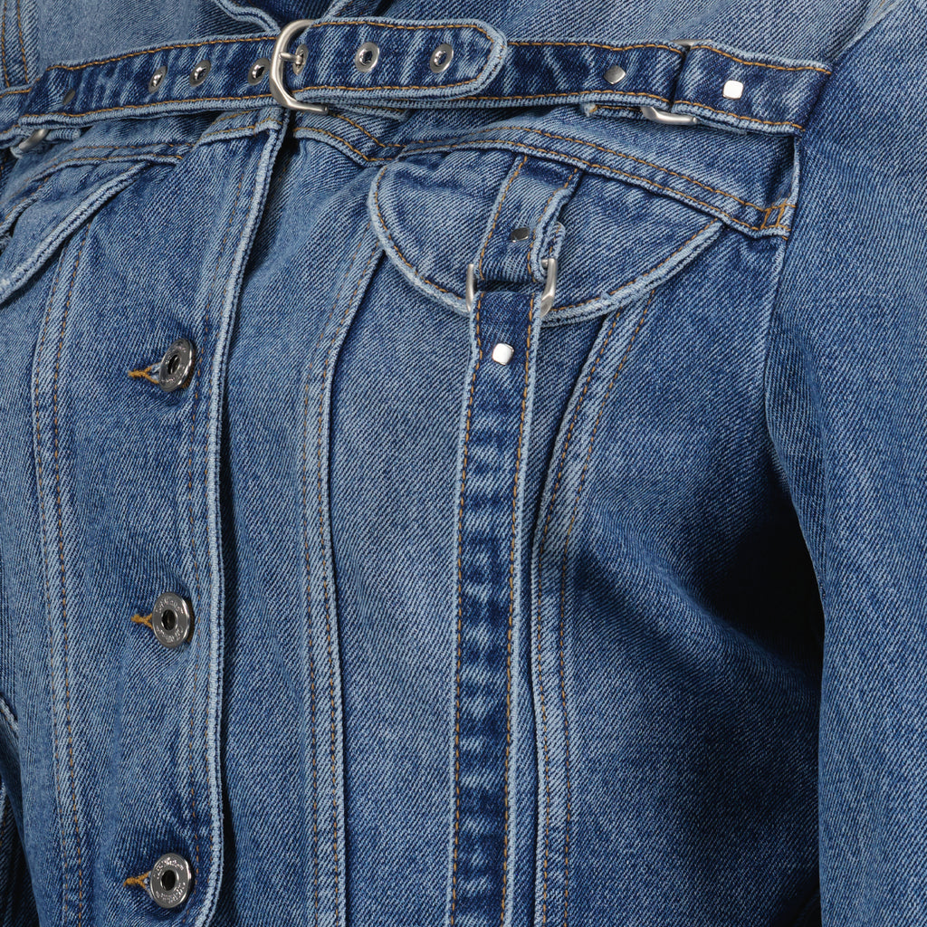 Jackets Cargo Denim Jacket Off-White Blue Femme