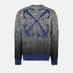 Maille Pull Arrow en mohair Off-White Gris Homme