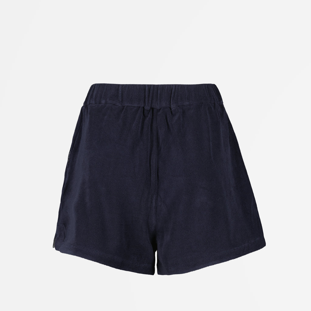 Shorts Short en tissu éponge Moncler Bleu foncé Femme