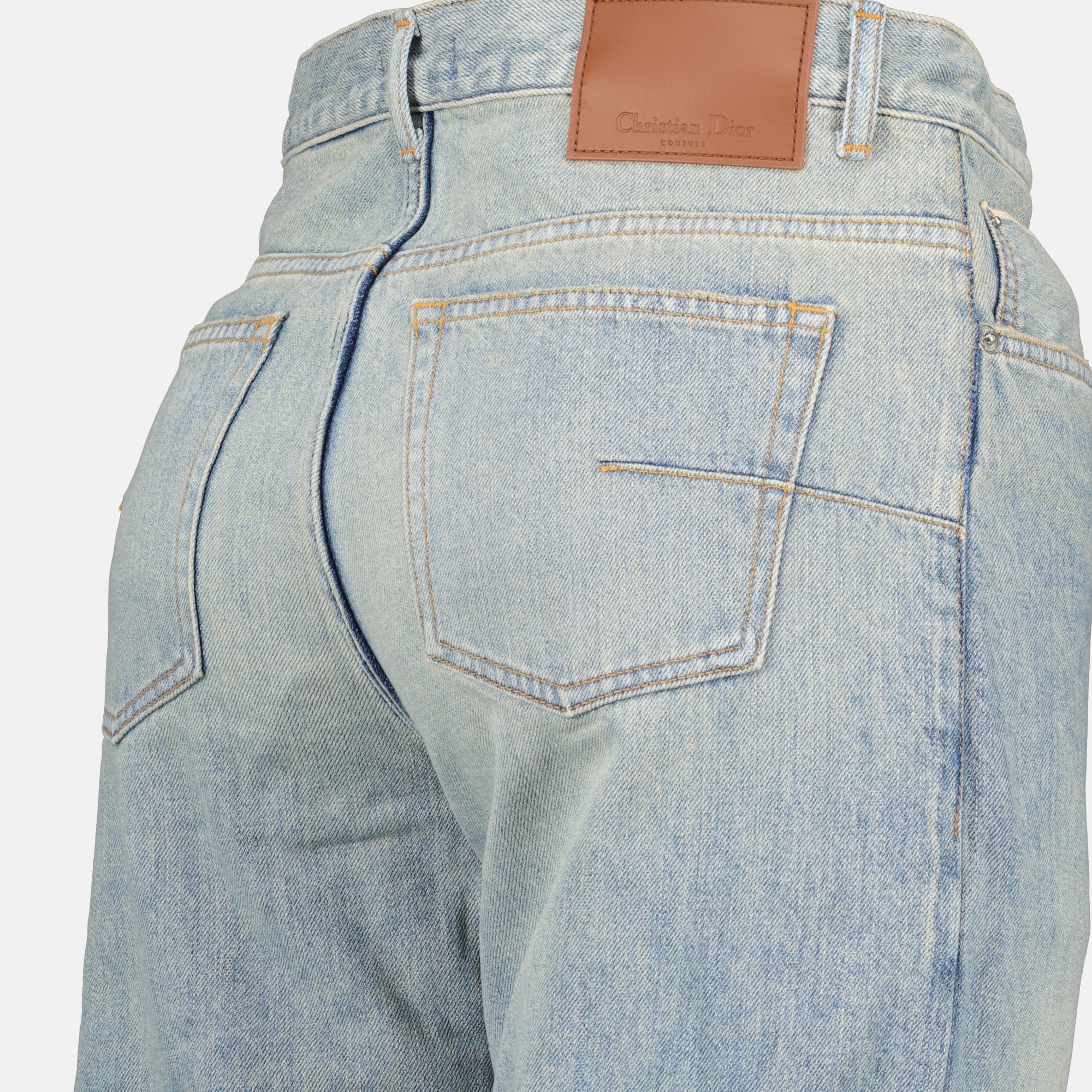Pantalons Jean Héritage Dior Bleu Homme