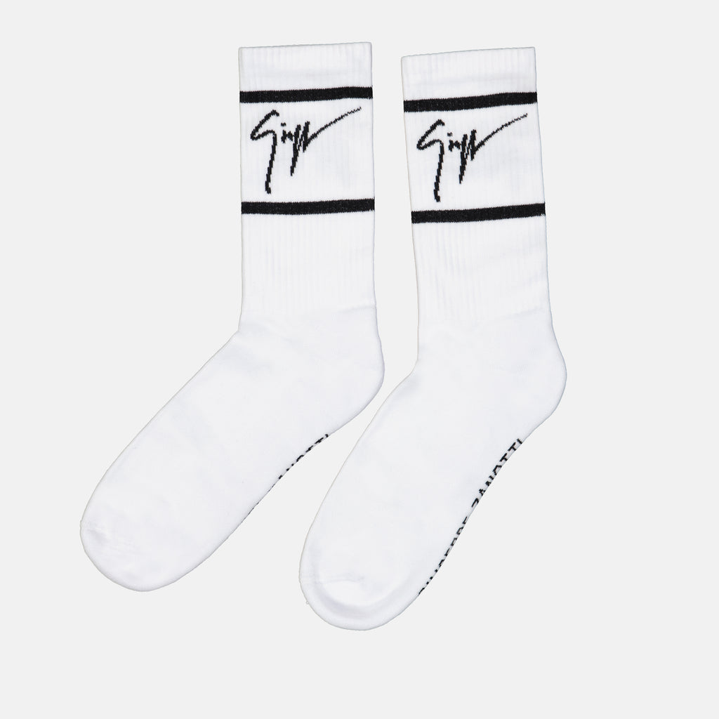 Roupa íntima e homewear Chaussettes à bandes Giuseppe Zanotti Branco Homme