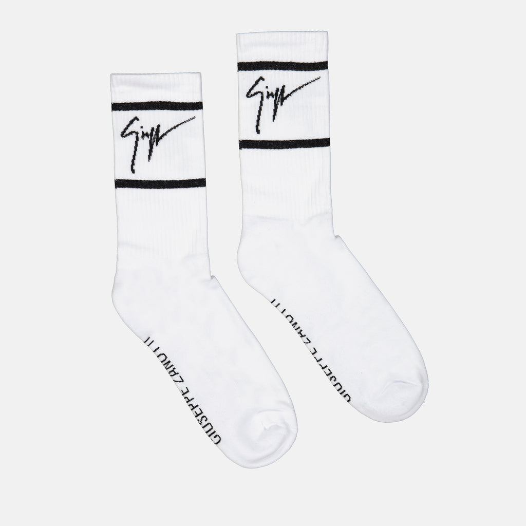 Roupa íntima e homewear Chaussettes à bandes Giuseppe Zanotti Branco Homme