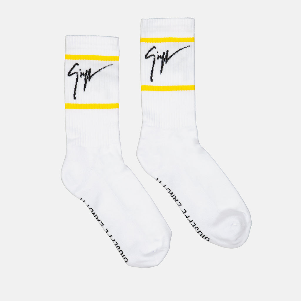 Roupa íntima e homewear Chaussettes à bandes Giuseppe Zanotti Branco Homme