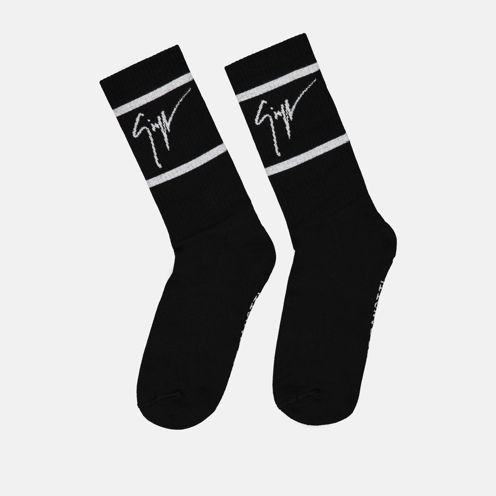 Roupa íntima e homewear Chaussettes à bandes Giuseppe Zanotti Preto Homme