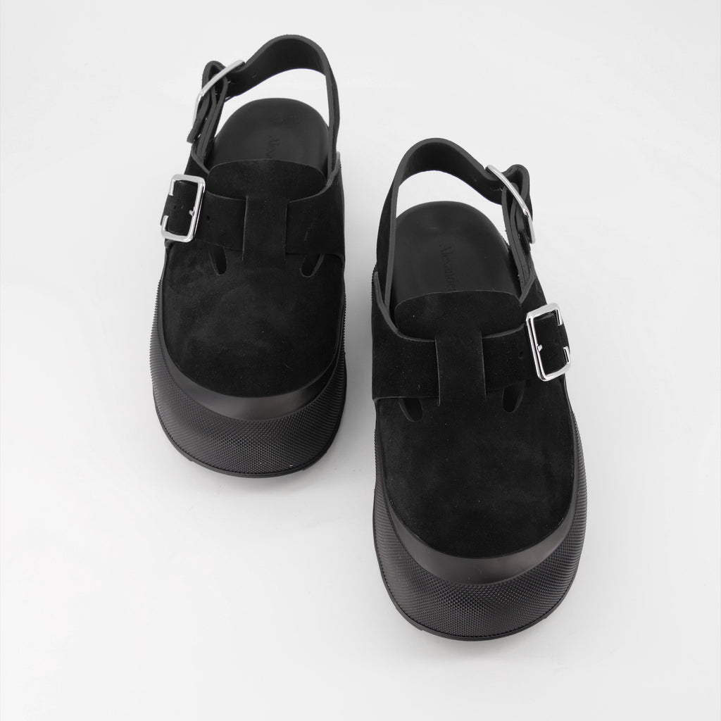 Sapatos abertos Sandálias de Ponta Alta Alexander McQueen Preto Homme