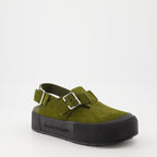 Scarpe aperte Sandales compensées Alexander McQueen Verde Homme