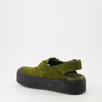 Scarpe aperte Sandales compensées Alexander McQueen Verde Homme