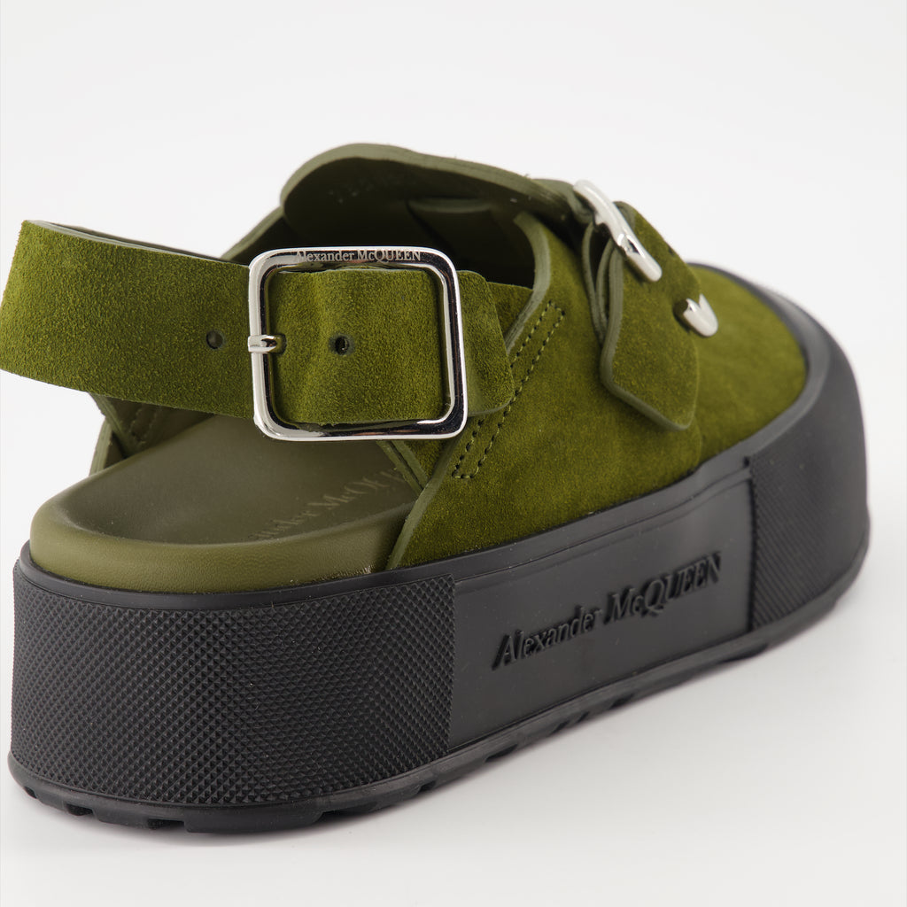 Scarpe aperte Sandales compensées Alexander McQueen Verde Homme