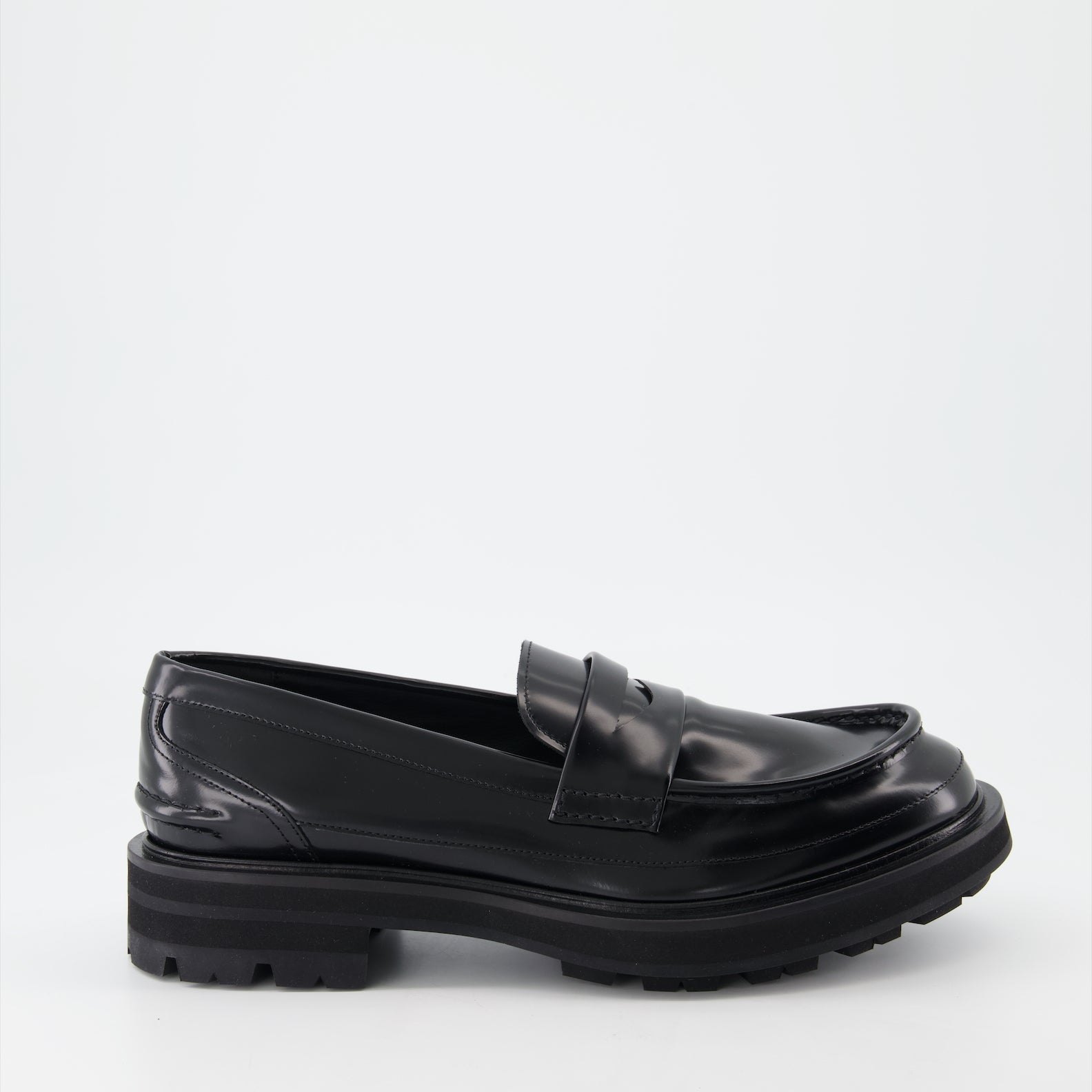 Mocassins Mocassins en cuir Alexander McQueen Noir Homme