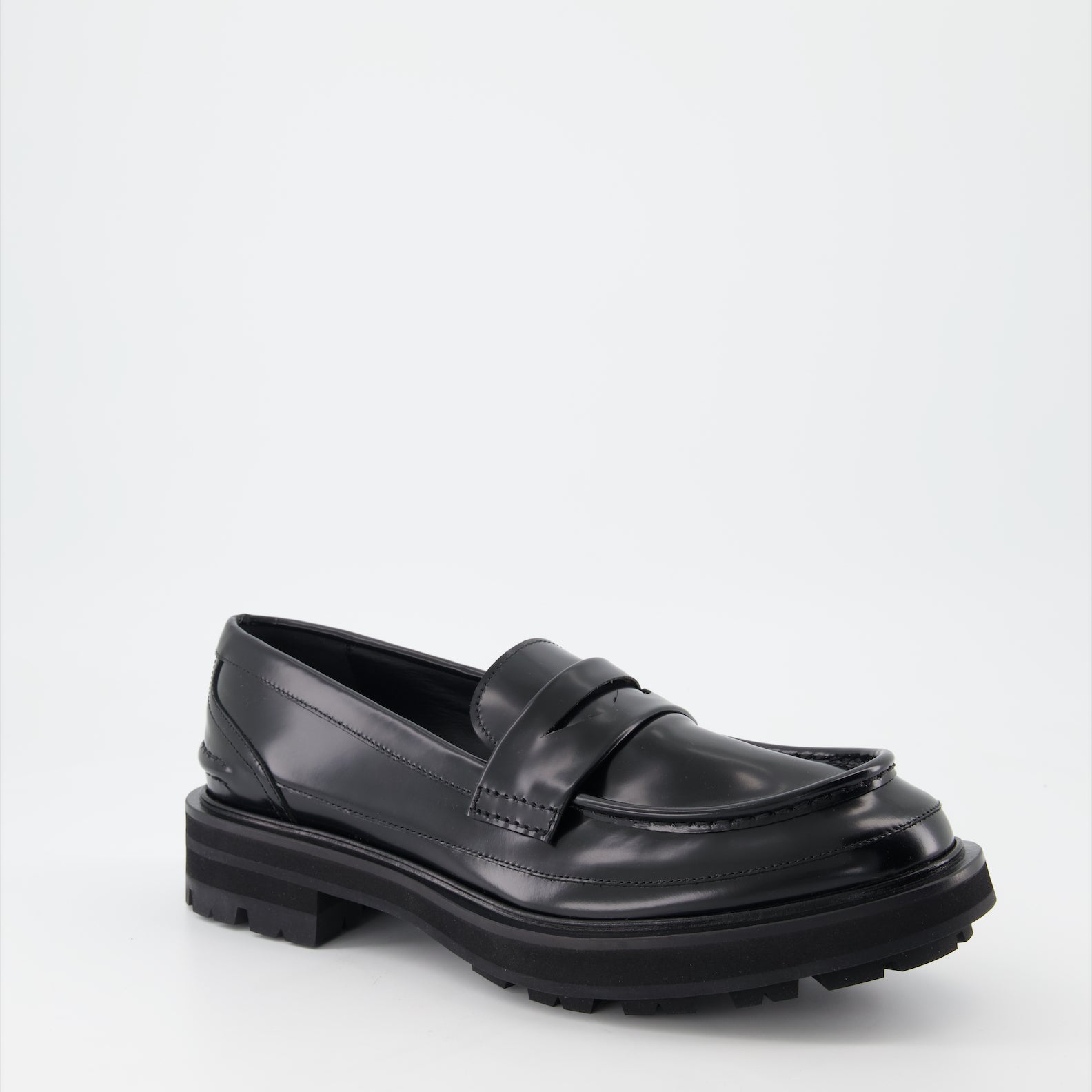 Mocassins Mocassins en cuir Alexander McQueen Noir Homme