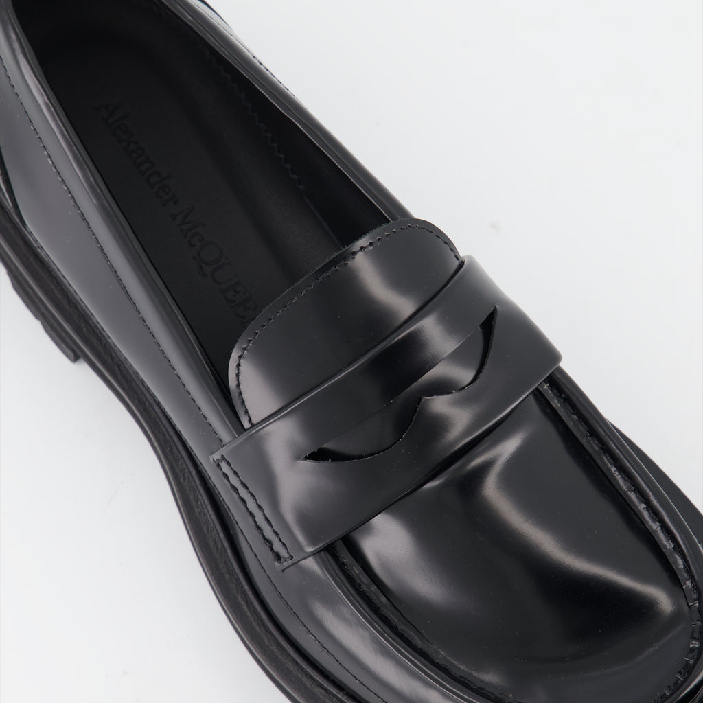 Mocassins Mocassins en cuir Alexander McQueen Noir Homme