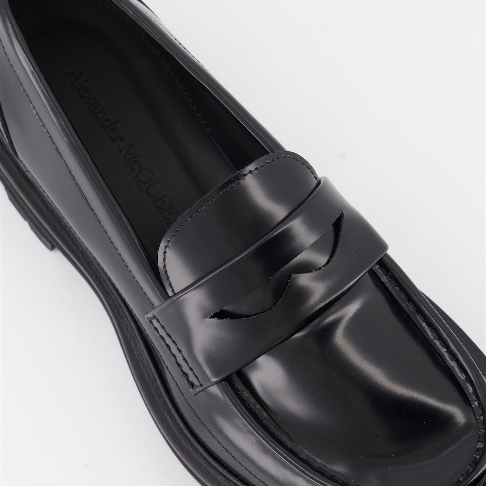 Mocassins Mocassins en cuir Alexander McQueen Noir Homme