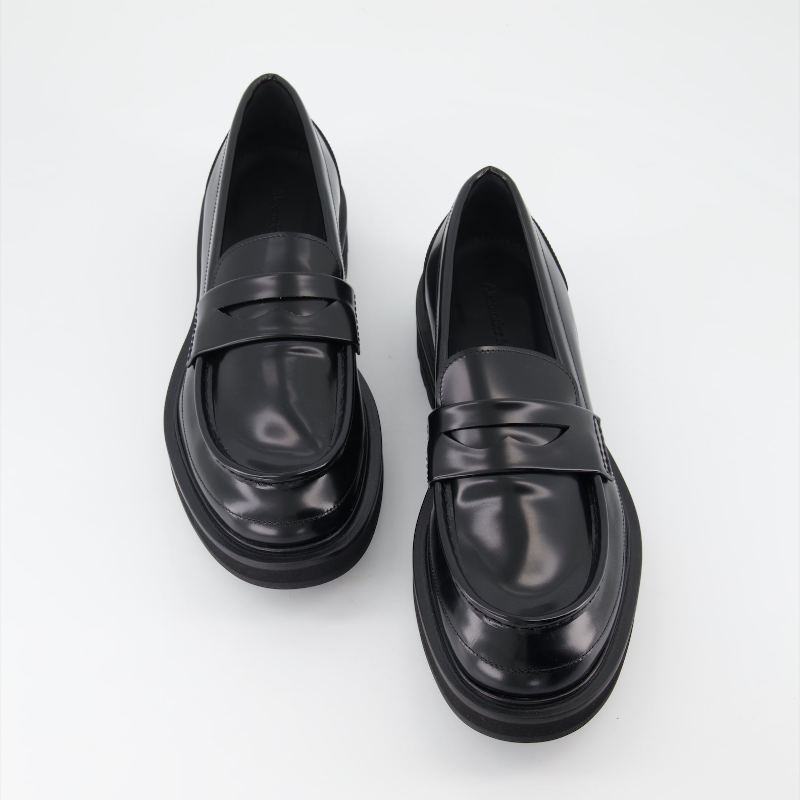 Mocassins Mocassins en cuir Alexander McQueen Noir Homme