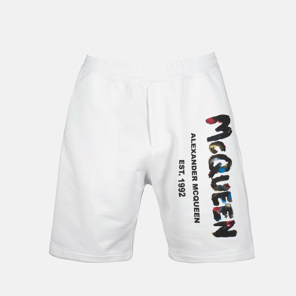 ショートパンツ グラフィティ ショーツ Alexander McQueen 白 男