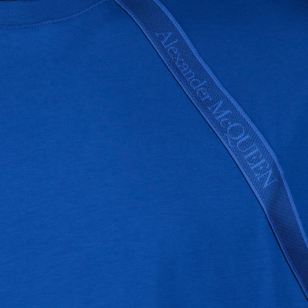 T-Shirts T-shirt à logo bande Alexander McQueen Blau Homme