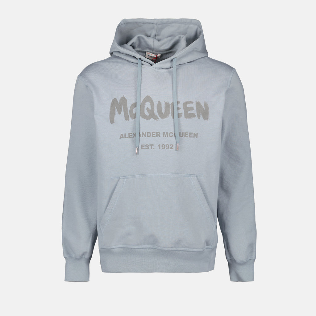 Sweatshirts Sweat à capuche Graffiti Alexander McQueen Grau Homme