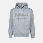 Sweatshirts Sweat à capuche Graffiti Alexander McQueen Grau Homme