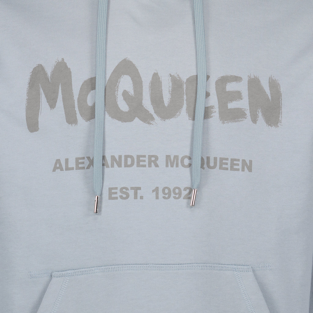 Sweatshirts Sweat à capuche Graffiti Alexander McQueen Grau Homme