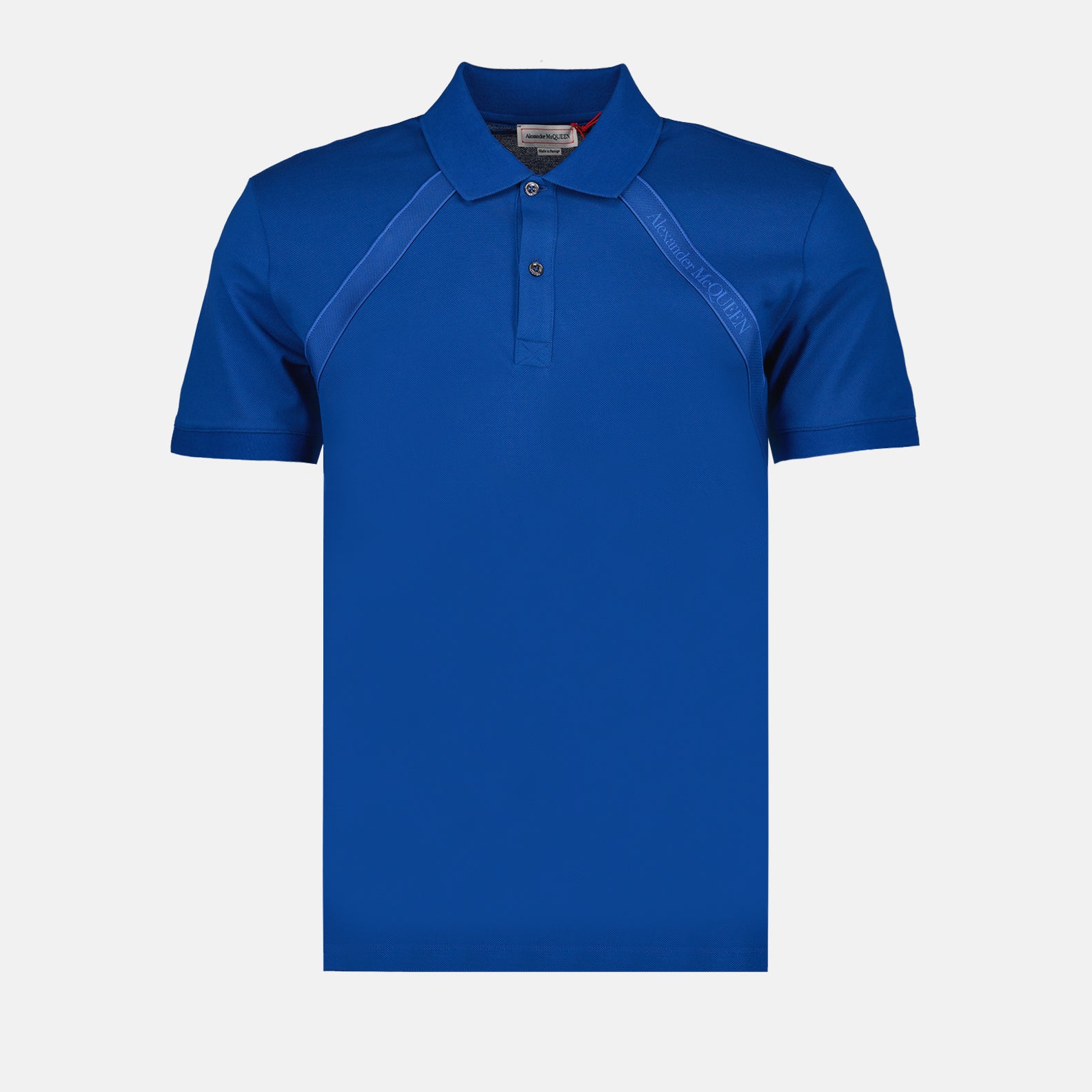 Polos Polo à logo bande Alexander McQueen Azul Homme