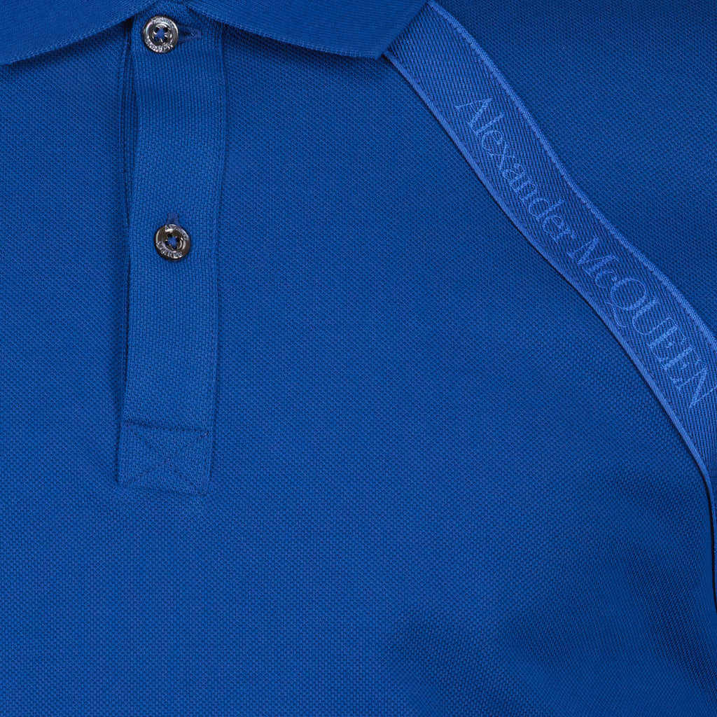 Polos Polo à logo bande Alexander McQueen Azul Homme