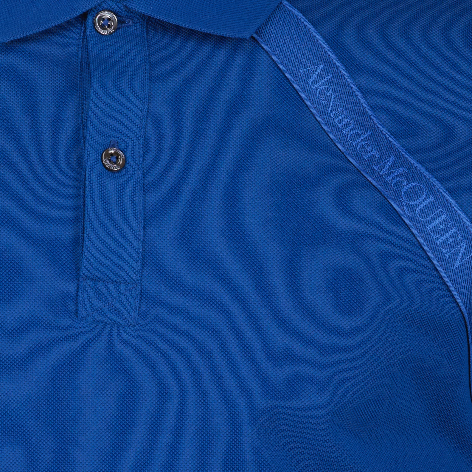 Polos Polo à logo bande Alexander McQueen Azul Homme