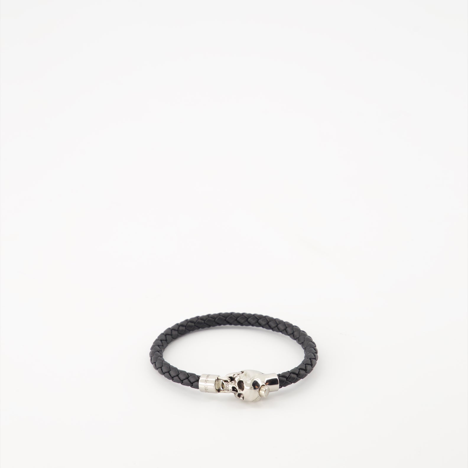 Bijoux Bracelet tressé Skull Alexander McQueen Noir Homme