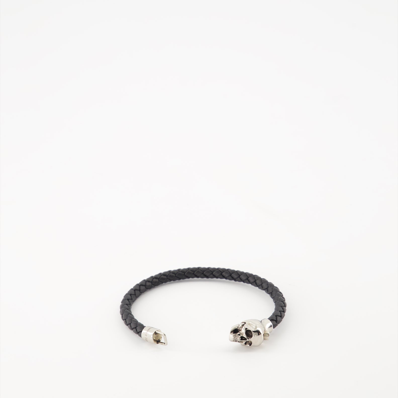 Bijoux Bracelet tressé Skull Alexander McQueen Noir Homme