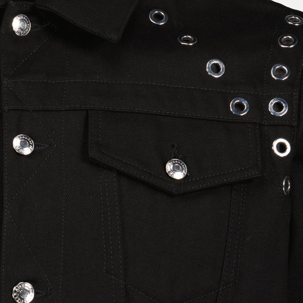 Jacken Veste en jean à oeillets Alexander McQueen Schwarz Homme