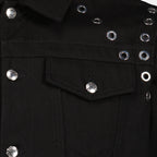 Jacken Veste en jean à oeillets Alexander McQueen Schwarz Homme
