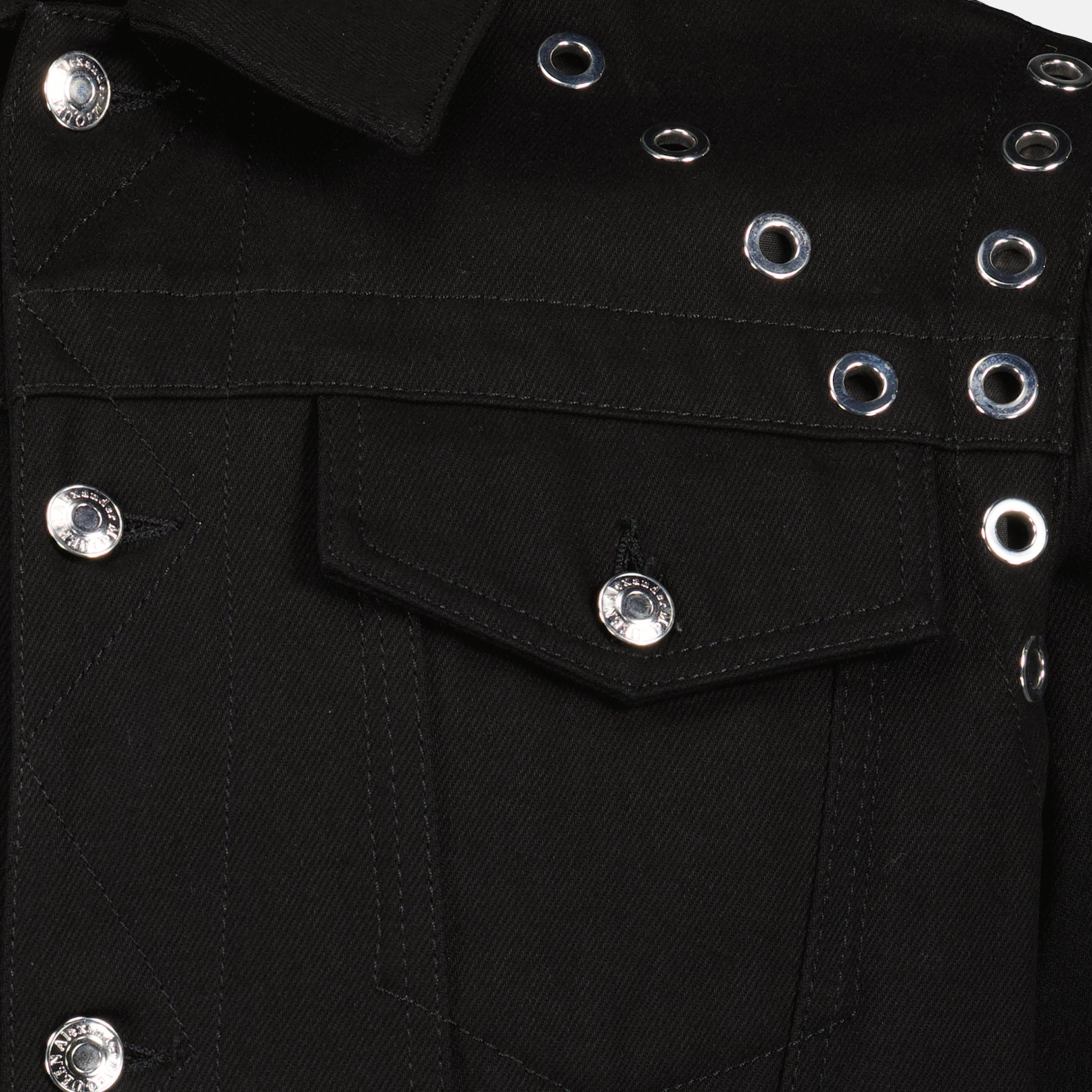 Jacken Veste en jean à oeillets Alexander McQueen Schwarz Homme