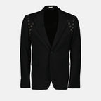 Vestes Veste blazer à oeillets Alexander McQueen Noir Homme